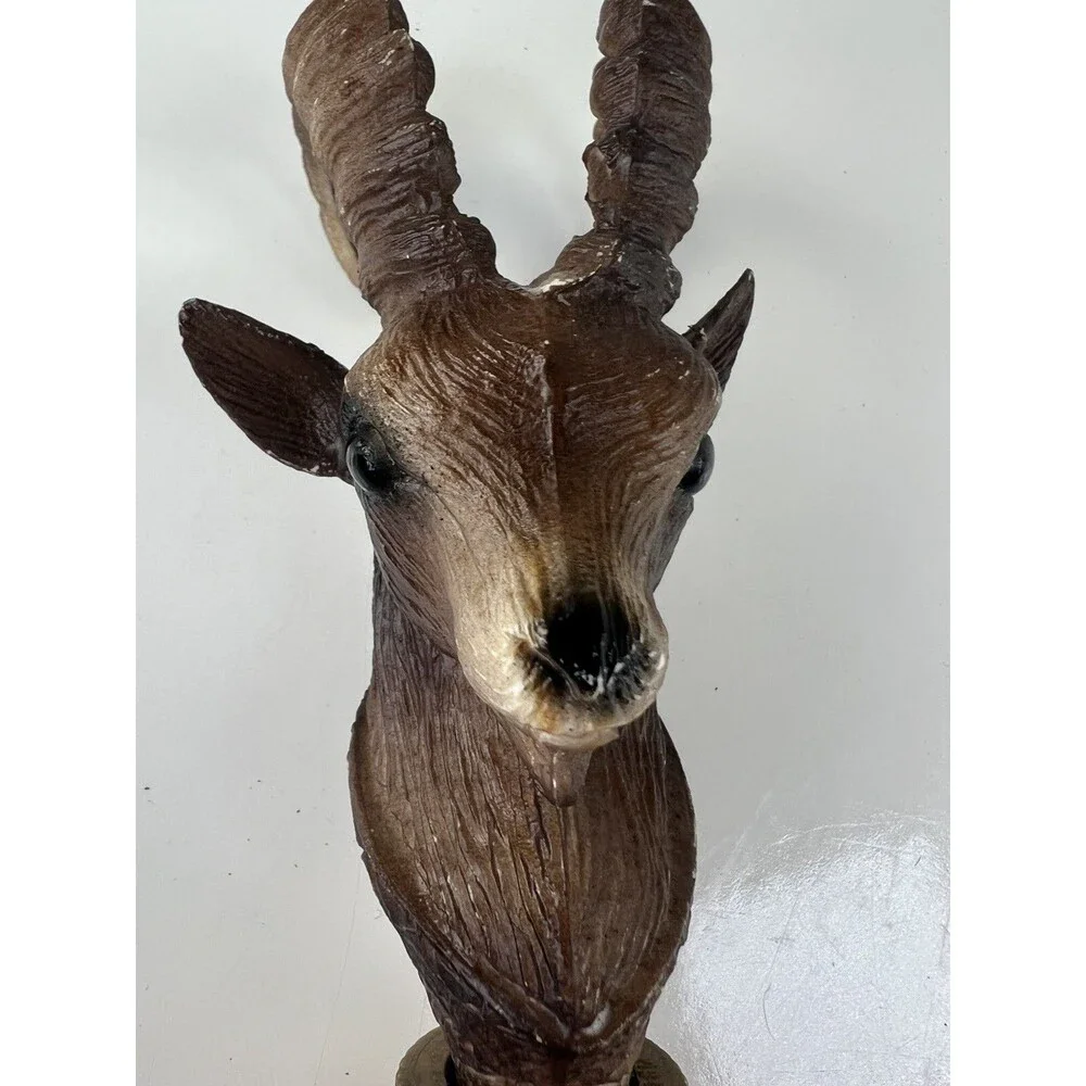 Vintage Ram Head Bottle Stopper Cork Wine Liquor Plastic Faux Wood Cork Gift